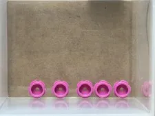 LEGO Parts - Dark Pink Plate, Round 1 x 1 Flower (5 Petals) - No 24866 - QTY 5
