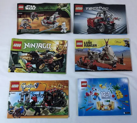 lot of LEGO INSTRUCTION MANUALS~75000 Star Wars,8065 Technic,70502 Ninjago +MORE
