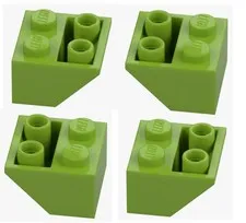 LEGO ® 4x slope negative 2x2 green 3660 4529679 bright yellowish green invert