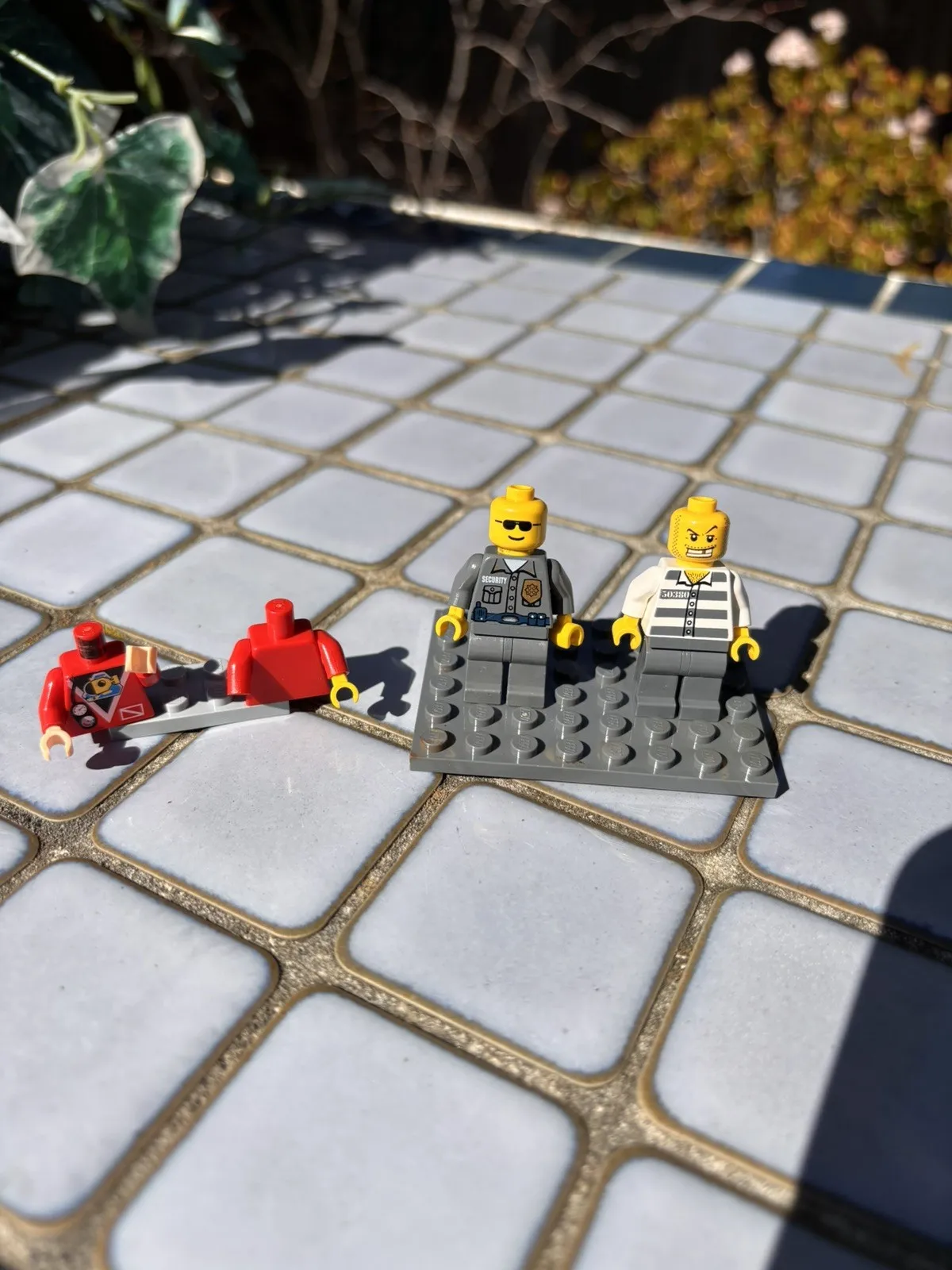 LEGO City Minifigures Lot Police Officer & Prisoner Jailbreak Jail Lot 2 Figures