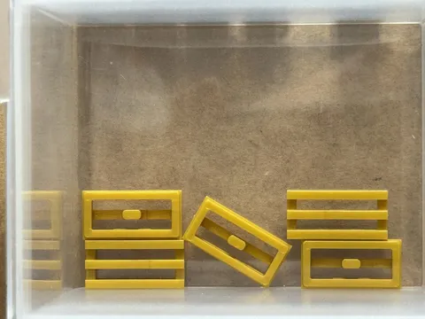LEGO Parts - Pearl Gold Tile 1 x 2 Grille with Bottom Groove - No 2412b - QTY 5