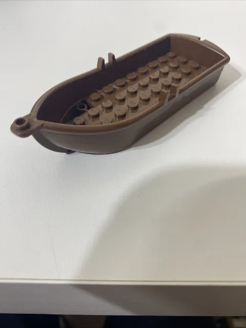 LEGO Parts 1x 2551 Brown Boat, 14 x 5 x 2 with Oarlocks VG