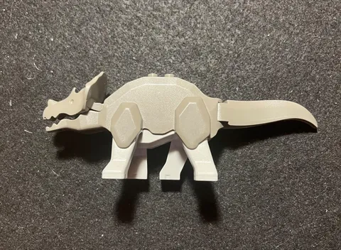 1X Lego Animal Dinosaur Triceratops Dark Gray Legs Light Gray 5975 Tricera02