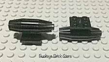 LEGO 2 Part 4229 Black Jet Engine, Strakes, 2 x 2 Thin Top Plate