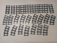 LEGO LOT 27 TRAIN TRACKS PLASTIC RC TRAINS STRAIGHT & CURVED 53401 53400