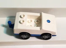 Vintage Duplo Car White Hospital Fire Rescue Emergency EMT