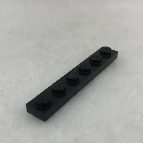 LEGO 3666 Black Plate 1 x 6 (x1)