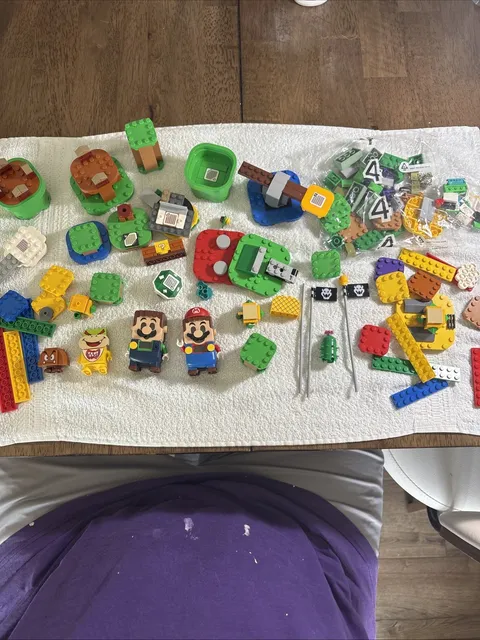 Large Lot Of Lego Mario World Including Sealed Bags
