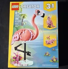 LEGO Creator 3in1 Pink Flamingo 31170 Building Set, 288 Pieces Age 8+ Box