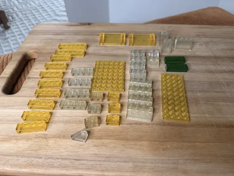 Lego Vintage Space Yellow Clear Lot Plate Windshield Bricks Transparent Parts