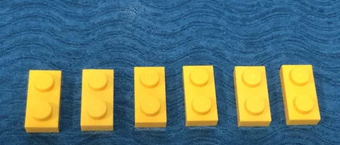 LEGO PART 3023 PLATE 1x2 6 PIECES (YELLOW)