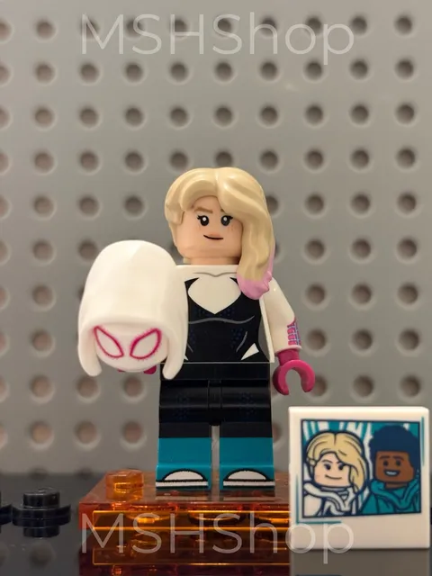 Lego 71050 Gwen Stacy Minifigure, Ghost Spider. ATSV CMF (Genuine)