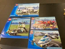 Lego City 7942 7741 7743 (1-4) Police Command Center Manuals Only Lot 008