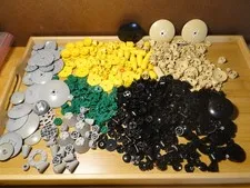 Lego  Round Cones Rocket Antenna Lot Green Black Tan Random Parts Pieces Used