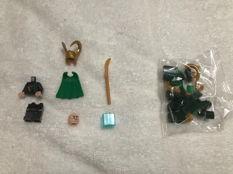 LEGO Loki Minifigure + Scepter + Tesseract 76290 And Throne From Set 76267