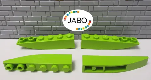 (G1/12/3) LEGO 4x 42023 Arch Brick Slant Brick Negative Inverted 6x1 Lime
