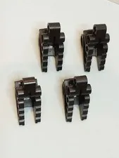 4 Bionicle Lego 41668 in Black Foot Feet with Ball Joint Socket Genuine Retired