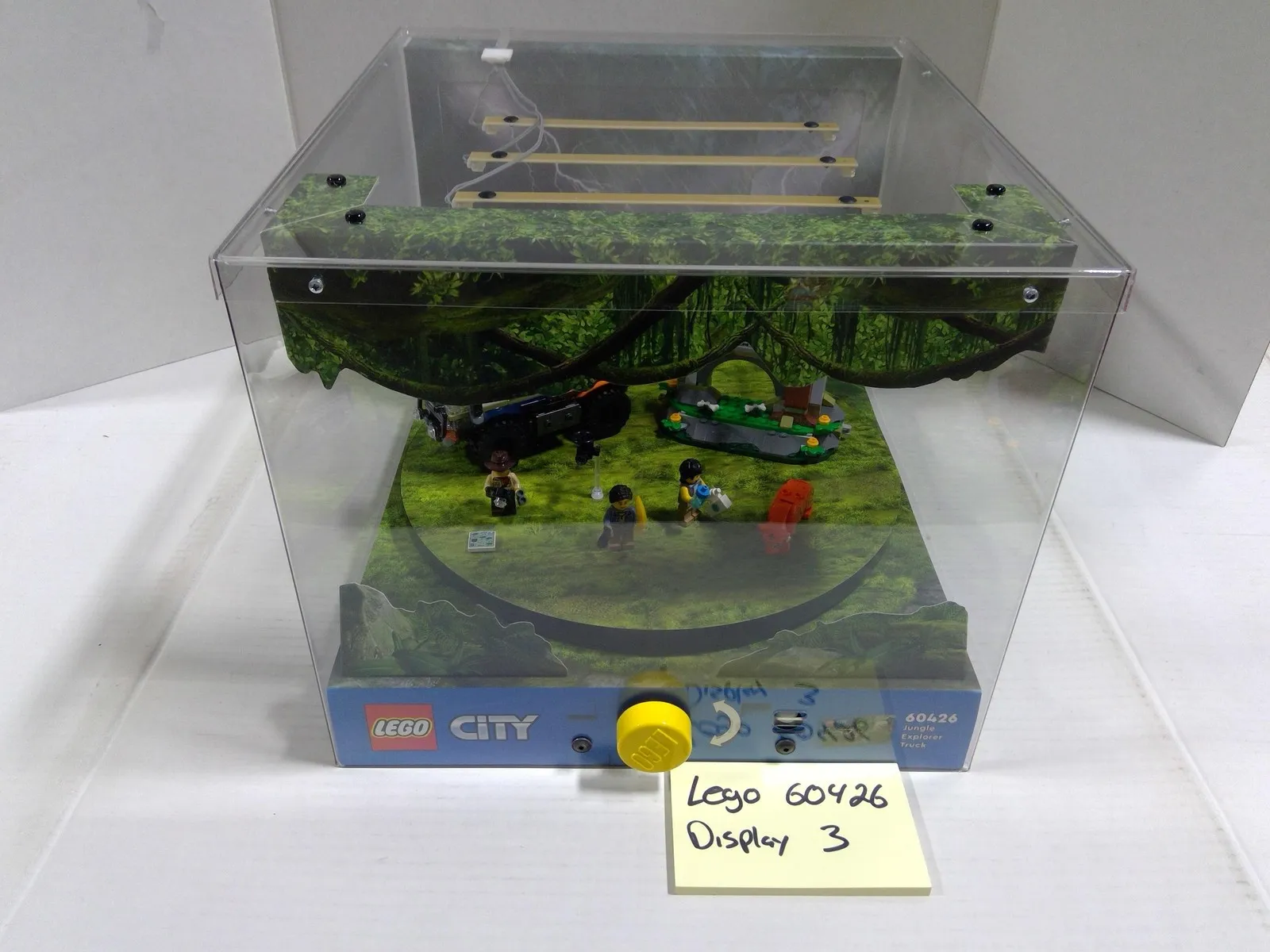 LEGO City 60426 Jungle Explorer Truck Lighted Display Case Clear Plastic