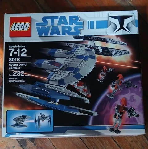 LEGO Star Wars The Clone Wars 8016 Hyena Droid Bomber 232pcs Box Ages 7-12