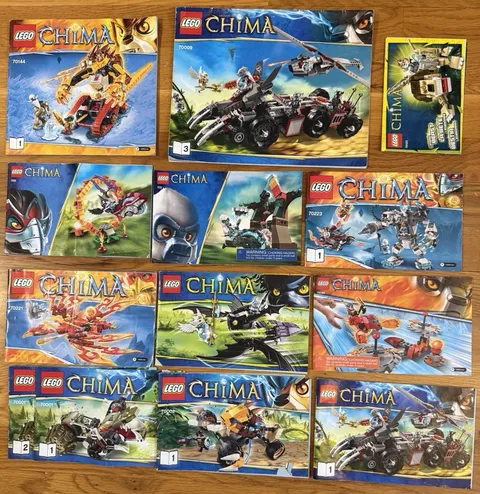 LEGO Legends of Chima Instruction Manuals Bulk Lot Ring of Fire NO PARTS