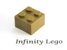 10 LEGO Dark Tan Brick 2 x 2 (3003) - (10 Pieces)