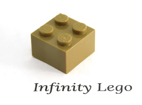 10 LEGO Dark Tan Brick 2 x 2 (3003) - (10 Pieces)