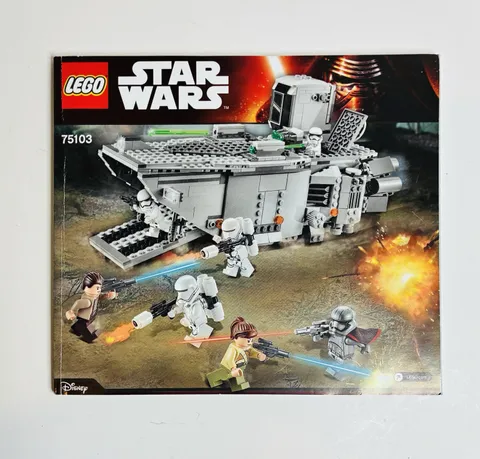 Lego Star Wars First Order Transporter Instruction Manual.  Set 75103