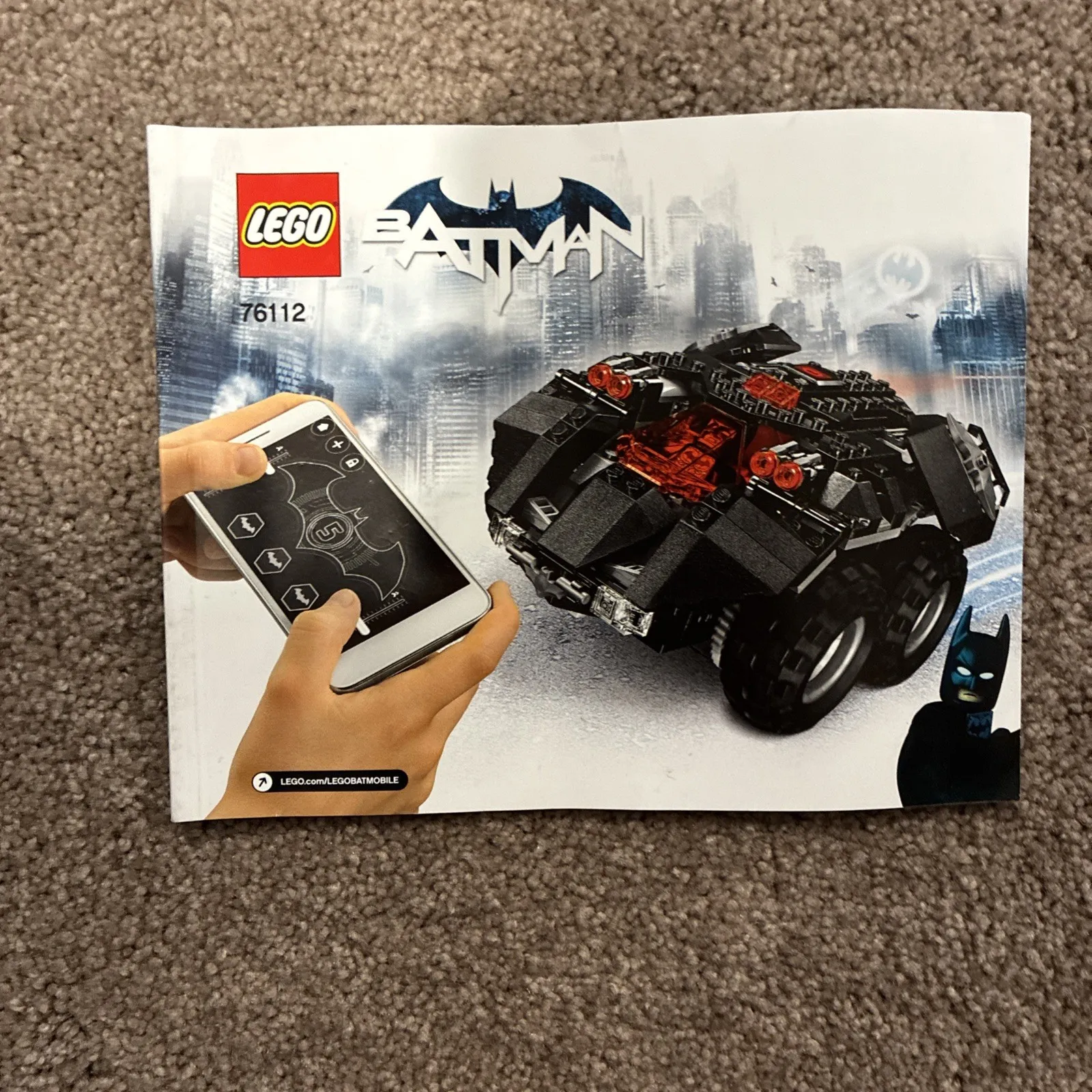 LEGO 76112 Batman APP-CONTROLLED BATMOBILE  Instruction Manual Only