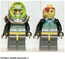 Lego 1x aqu005 Aquaraider 2 Aquazone Minifigure Vf/Nm Rare! 2161 2162