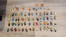 LEGO Minifigures Bulk Lot of 61- Mismatched Frankenstein Figures, Animals & Acc
