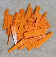 LEGO Wedge, Plate 12 x 3 Right Orange no. 47398 (Qty 50) *NEW*