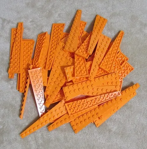 LEGO Wedge, Plate 12 x 3 Right Orange no. 47398 (Qty 50) *NEW*