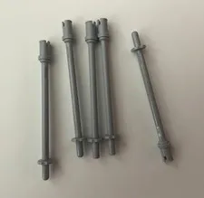 LEGO LIGHT GRAY BAR 8L STOP RING PIN Technic Ski Pole (5 pieces) #2714a Parts