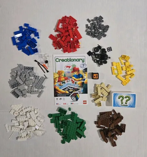 LEGO Creationary Game (3844) Replacement Parts 96 Cards, Booklet,  Dice, Legos