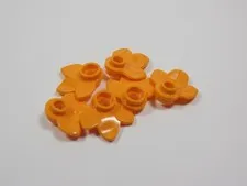 LEGO Lot of 6 Orange Plant Plates w/ 3 Leaves Minifig I12