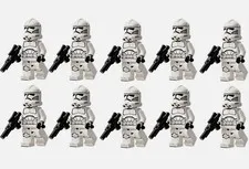 LEGO Star Wars Phase 2 Clone Trooper Minifigure LOT of 10 Plain White 75372 NEW