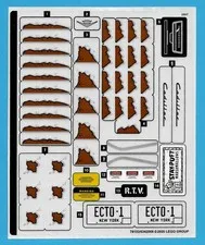 LEGO 10274 GHOSTBUSTERS ECTO-1 STICKER SHEET AUTHENTIC ORIGINAL