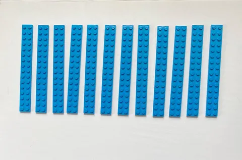 LEGO Part 4282 (Qty 12) Plate 2x16  Available in 4 colors NEW