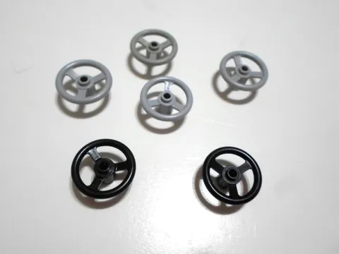 Lego 2819 Technic, Steering Wheel Small, 3 Studs Diameter lot of 6
