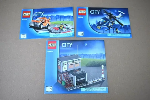 LEGO MANUAL, CITY #60009, BUILDING, NO BRICKS, BOOKS 1, 2 & 3,  B20