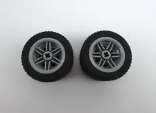 Lego Technic Gray Wheel 56145 + Tire 43.2 x 22 ZR 44309 ~ SET of 2