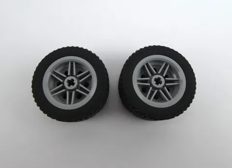 Lego Technic Gray Wheel 56145 + Tire 43.2 x 22 ZR 44309 ~ SET of 2