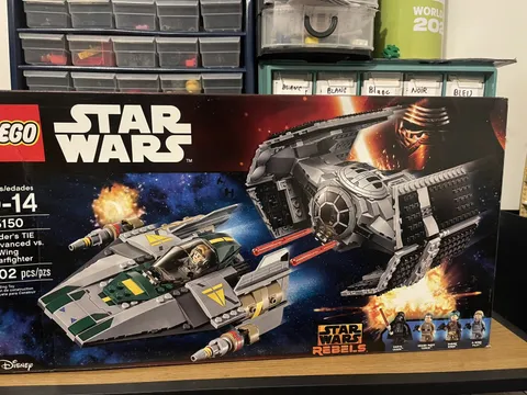 LEGO Star Wars: Vader's Tie Advanced Vs A-Wing Starfighter (75150) in box 