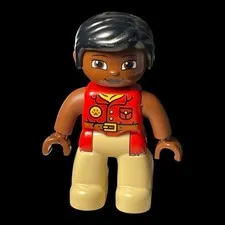 Duplo minifigure - Woman with animal care uniform - combined shipping (FIG76)