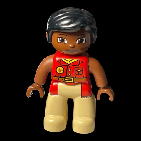 Duplo minifigure - Woman with animal care uniform - combined shipping (FIG76)