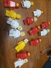 Vintage Lego Spaceman Minifigure Lot | Red | White | Yellow | | 1970s Lot Of 14