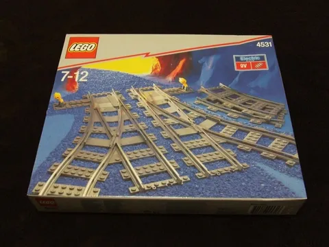New Lego 4531 9 Volt Train Switch Track Sealed Box / Box has Crease / Free Ship