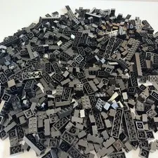 LEGO® 860 2x Wide Bricks Black - Washed for MOCs CITY Parts 2x2 2x3 2x4 2x6 2x8