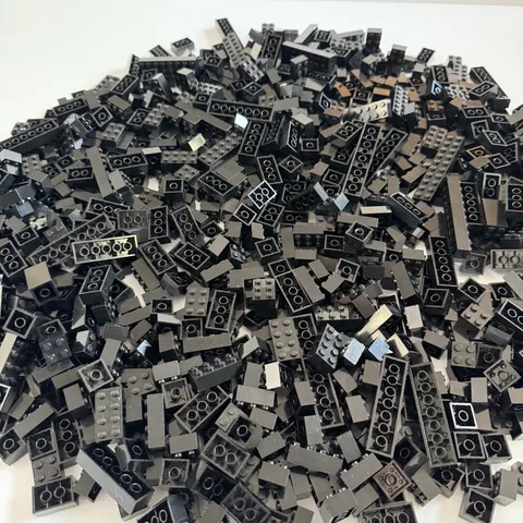 LEGO® 860 2x Wide Bricks Black - Washed for MOCs CITY Parts 2x2 2x3 2x4 2x6 2x8
