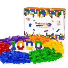 1000 Building Blocks in Rainbow Colors, Classic Building Blocks for Boys & Girls...
